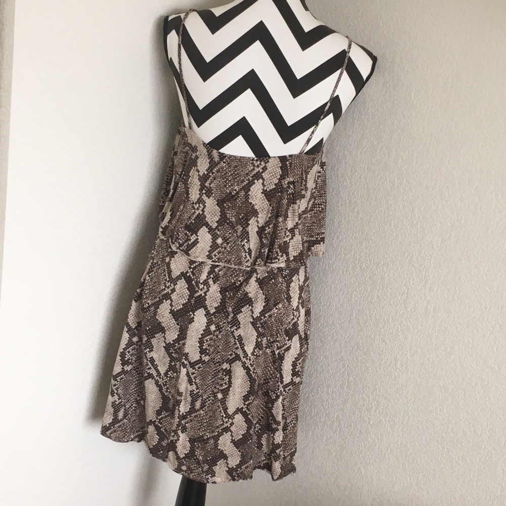 Tiered Python Print Dress - Picture 8 of 8